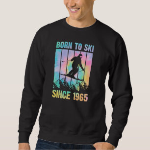 70er Style Mountain Trip Geboren zum Ski seit 1965 Sweatshirt