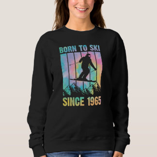 70er Style Mountain Trip Geboren zum Ski seit 1965 Sweatshirt