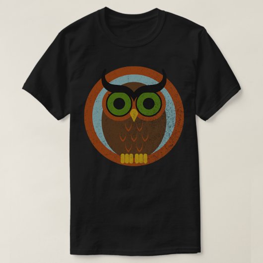 70er Style Owl verblasst Handy Case T-Shirt (Design vorne)