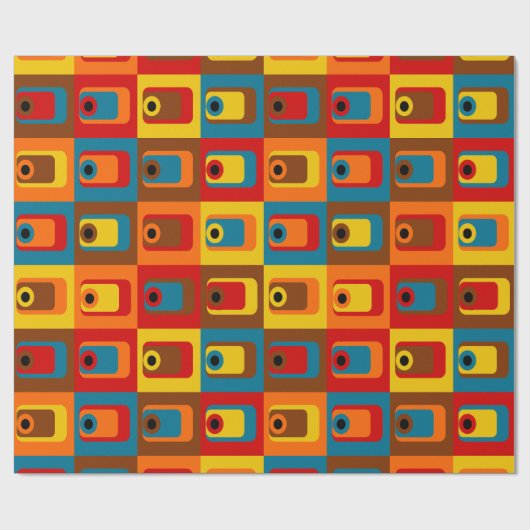 70er Tags Geschenkpapier (Flach)