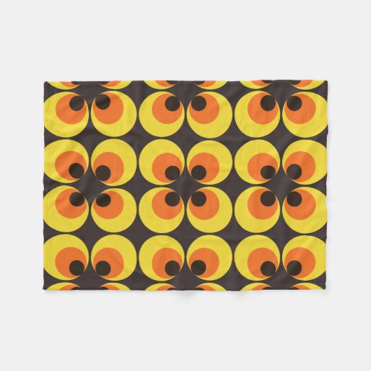 70er Tapete Fleecedecke (Vorderseite (Horizontal))