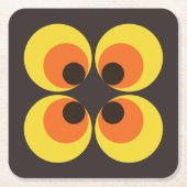 70er Tapete Rechteckiger Pappuntersetzer (Vorderseite)