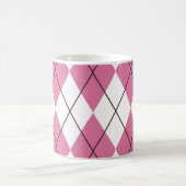 70er-Tartan-Muster Rosa Kaffeetasse (Mittel)