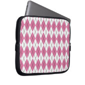 70er-Tartan-Muster Rosa Laptopschutzhülle (Vorne Rechts)
