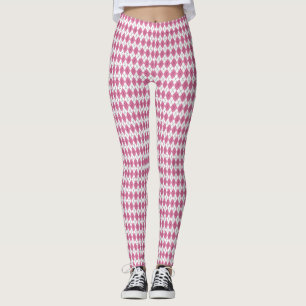 70er-Tartan-Muster Rosa Leggings