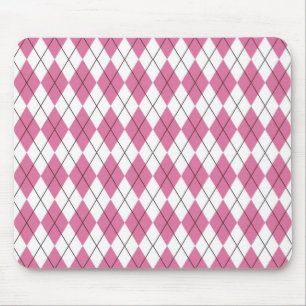 70er-Tartan-Muster Rosa Mousepad