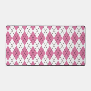 70er-Tartan-Muster Rosa Schreibtischunterlage