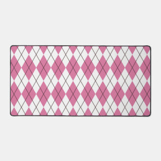 70er-Tartan-Muster Rosa Schreibtischunterlage