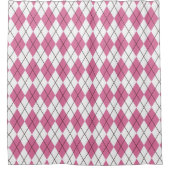 70er Tartan-Pattern Pinky Duschvorhang (Vorderseite)
