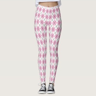 70er Tartan-Pattern Pinky Leggings