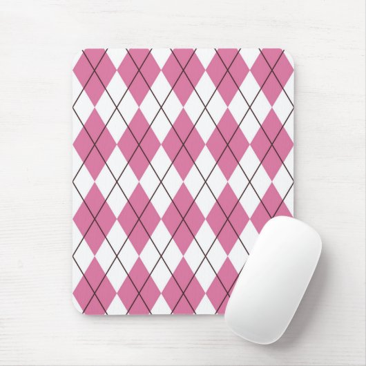 70er Tartan-Pattern Pinky Mousepad (Mit Mouse)
