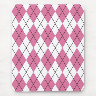70er Tartan-Pattern Pinky Mousepad