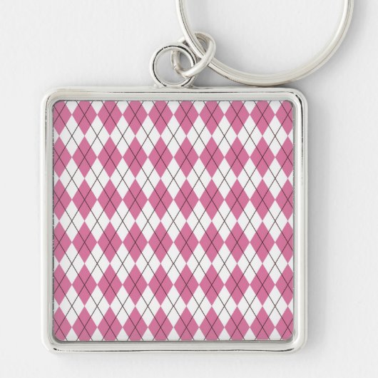 70er Tartan-Pattern Pinky Schlüsselanhänger (Vorne)