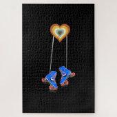 70er-Taschenherzerwalze Skaten Puzzle (Vertikal)