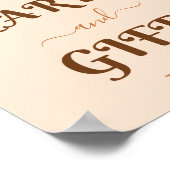 70er Typografy Retro Rainbows Cream Cards Geschenk Poster (Ecke)