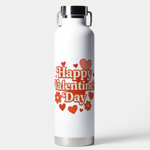 70er, Valentinstag-Kunstwerk Trinkflasche