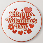 70er, Valentinstag-Kunstwerke Button (Vorderseite)