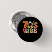 70er Vibe 70er Kostümfriedhof Hippie 70er Jahre Button (Vorne & Hinten)