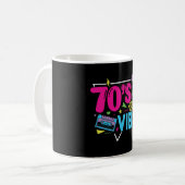 70er-Vibe Retro-Neon-Stil Kaffeetasse (Vorderseite Links)