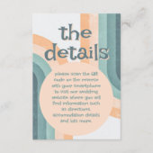 70er Vintag Rainbow Wedding Begleitkarte (Vorderseite)