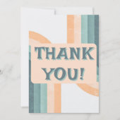 70er Vintag Rainbow Wedding Dankeskarte (Vorderseite)