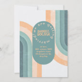 70er Vintag Rainbow Wedding Einladung (Vorderseite)