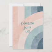 70er Vintag Rainbow Wedding Einladung (Rückseite)