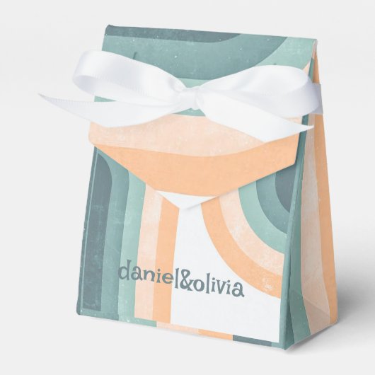 70er Vintag Rainbow Wedding Geschenkschachtel (Vorderseite)