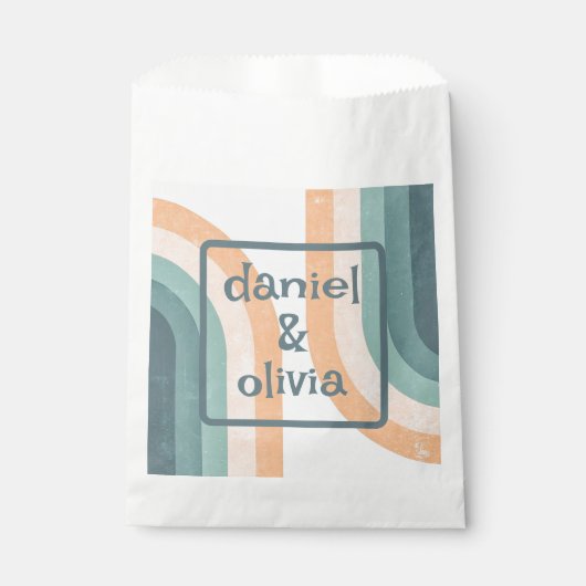 70er Vintag Rainbow Wedding Geschenktütchen (Vorderseite)