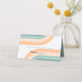 70er Vintag Rainbow Wedding Platzkarte (Rückseite)