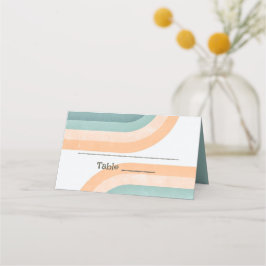 70er Vintag Rainbow Wedding Platzkarte