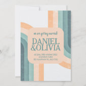 70er Vintag Rainbow Wedding Save The Date (Rückseite)