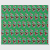 70er Vintag Santa Christmas Vintag Retro Geschenkpapier (Flach)