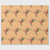 70er Vintag Weihnachten Vintag Retro Wrapping Geschenkpapier (Flach)