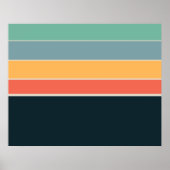 70er Vintage COlour Palette Streifen Poster (Vorne)