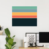 70er Vintage COlour Palette Streifen Poster (Heimbüro)