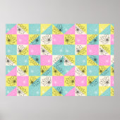 70er Vintage farbige Blume Poster (Vorne)