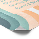 70er Vintage Rainbow-Hochzeitkarten Poster (Ecke)