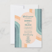 70er Vintage Rainbow-Hochzeitsprogramme (Vorderseite)