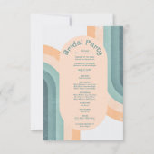 70er Vintage Rainbow-Hochzeitsprogramme (Rückseite)