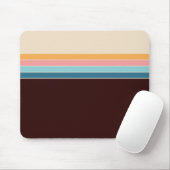 70er Vintage Retro-Farbstreifen Mousepad (Mit Mouse)