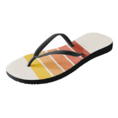 70er Vintage Retro Streifen Badesandalen (Schrägansicht)