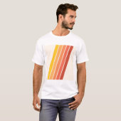 70er Vintage Retro Streifen T-Shirt (Vorne ganz)