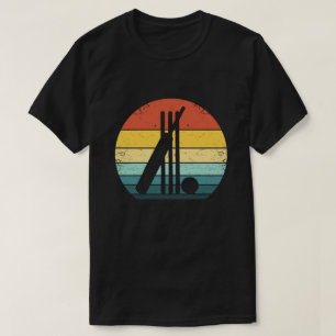 70er Vintage-Schläger-Wicket Cricket Retro T-Shirt
