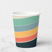 70er Vintage Streifen Pappbecher (Rückseite)