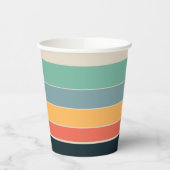 70er Vintage Streifen Pappbecher (Links)