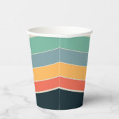 70er Vintage Streifen Pappbecher (Rechts)