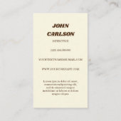 70er Vintage Visitenkarte (Rückseite)