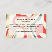 70er Vintage Wirbel Retrokarte Visitenkarte (Rückseite)