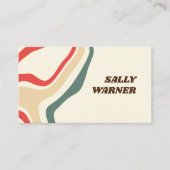 70er Vintage Wirbel Retrokarte Visitenkarte (Vorderseite)